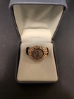 Without Stone LADY LIBERTY COIN Women's Lab Created Ring 14k Yellow Gold Plated  — photo 1