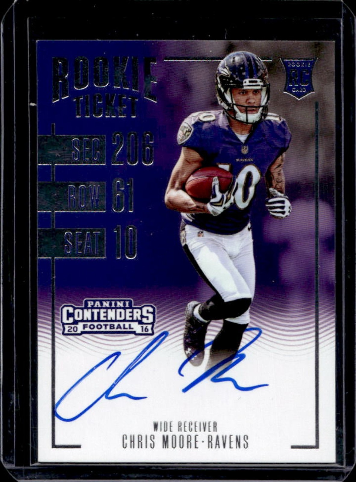 Chris Moore Panini Contenders #334 Autograph