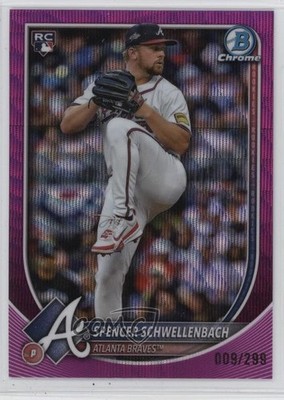 2025 Bowman Chrome Fuchsia Wave Refractor Spencer Schwellenbach Rookie RC 11s9