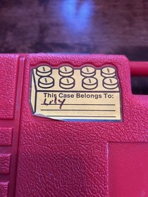 LEGO Vintage 1985 Red Plastic Carrying Case / Storage Case - Full of Legos -L@@k