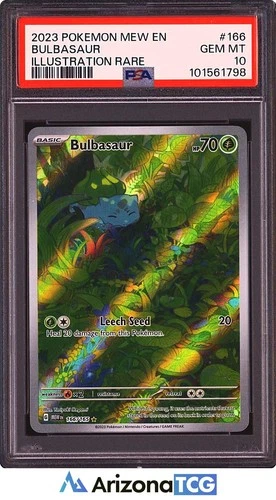 Pokemon 2023 Bulbasaur 166/165 Full Art IR Scarlet & Violet 151 GEM MINT PSA 10