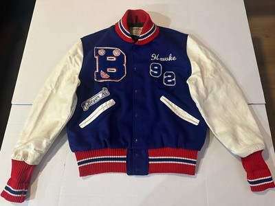 Vtg 1992 Delong Varsity High School Letterman Jacket Men s Size 40. Made USA.