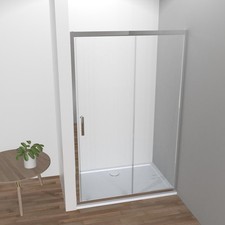 Nischent&uuml;r Schiebet&uuml;r  100/110/120/130/140x185 cm, 5mm ESG Duscht&uuml;r Duschwand