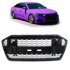 passend für Audi A6 C8 Wabengrill Schwarz Glanz kein RS6