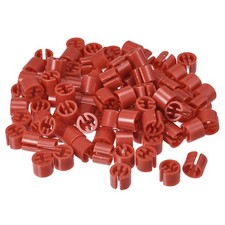 300pcs Clothes Hanger Marker Blank Fit 3.5mm Rod for Garment Color Coding Red