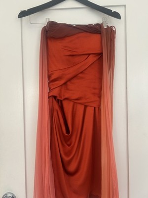 Vivienne Westwood Couture Mini Corset Dress - Burnt Red Dress with Ombre  Sash | eBay