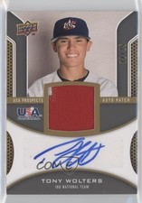 2009 Upper Deck Signature Stars USA Prospects 22/25 Tony Wolters Patch Auto 0wp8