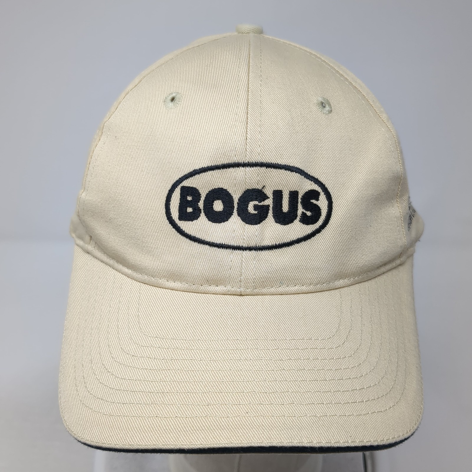 Bogus Strapback Hat Solid Beige One Size Embroide… - image 2