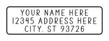 400 Large Font Personalized Return Address Labels. 1/2 inch by 1 3/4 inch
