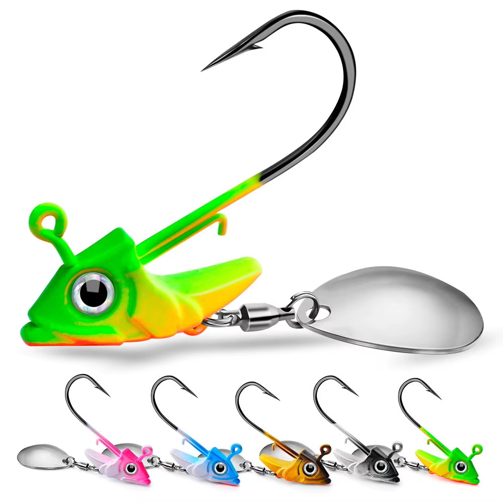 1Pc Jig Head 7.5G 10.5G 15G Fishing Lures Sinking Rotating Sequin Metal Spoons F - Image 2