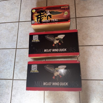 Lot Of 3 Mojo Wind Ducks Mallards And Rare Teal