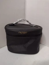 Shiseido Makeup Carrier Cosmetic Case Bag Zip Around Black B10
