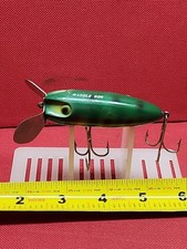 Vintage Makinen "Waddle Bug" Plastic Jittering Fishing Lure Green / Frog Spots !
