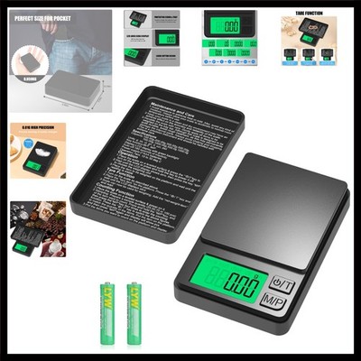 Digital Pocket Scale 1000g x 0.01g, Portable Precision Gram Scale Jewelry Sca...