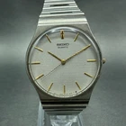 Seiko Watch Men 32mm Silver Dial Silver Tone Round 5Y31-8019 New Battery VTG