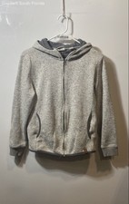 Quiksilver Boys Keller Gray Pockets Long Sleeve Full-Zip Hoodie Size Medium