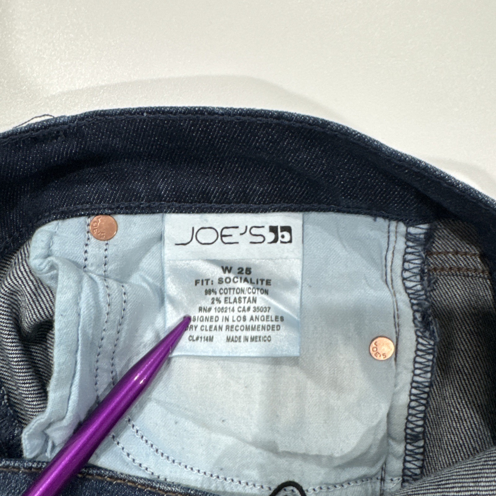 JOE’S Socialite Bootcut Dark Washed Woman’s Jeans W27/L32 Stretch NWT