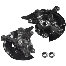 Pair Front Steering Knuckles+Wheel Hub Bearings for 2004 2005 2006 Toyota Camry
