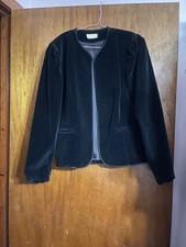 Vintage 80  s Black Velvet Cardigan. Free Shipping Whensigoth Goth Style