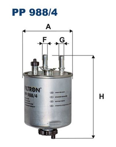 Filtron Kraftstofffilter Pp 988/4 Leitungsfilter 160Mm Für Renault - Bild 7