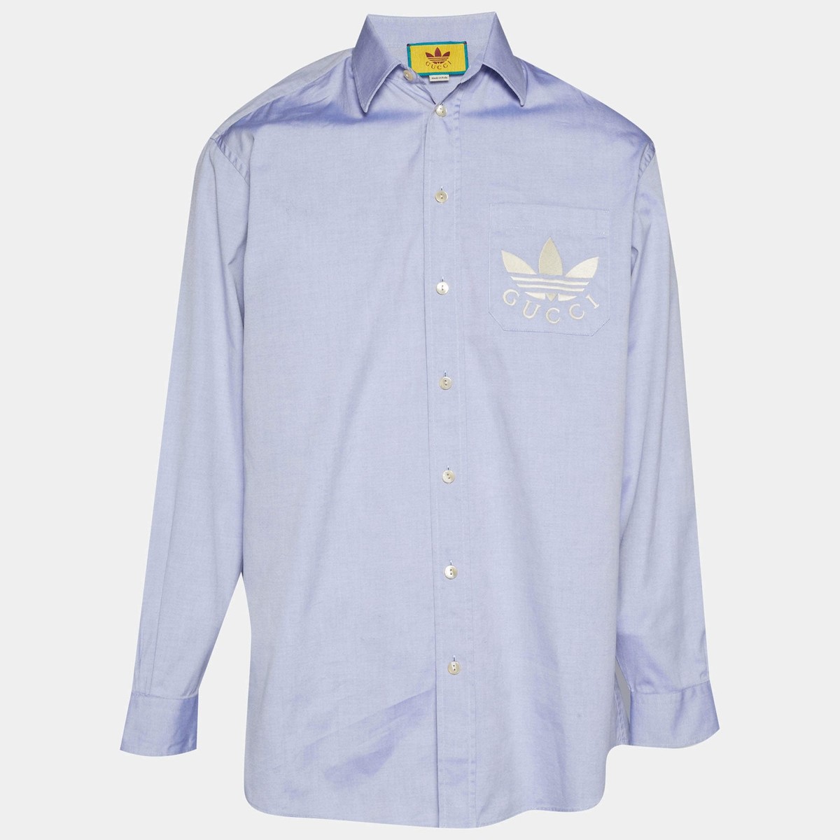 Gucci x Adidas Blue Cotton Long Sleeve Shirt S | eBay