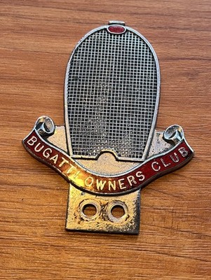BUGATTI OWNERS CLUB TYPE 35 VSCC Vintage W O radiator mascot badge Brooklands