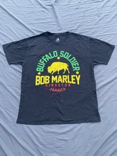 Zion Rootswear Bob Marley Buffalo Soldier Kingston Jamaica Graphic T-Shirt XL