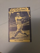Billy Herman Autographed Auto Baseball Card Signed Vintage Retro Rare Nice MLB 