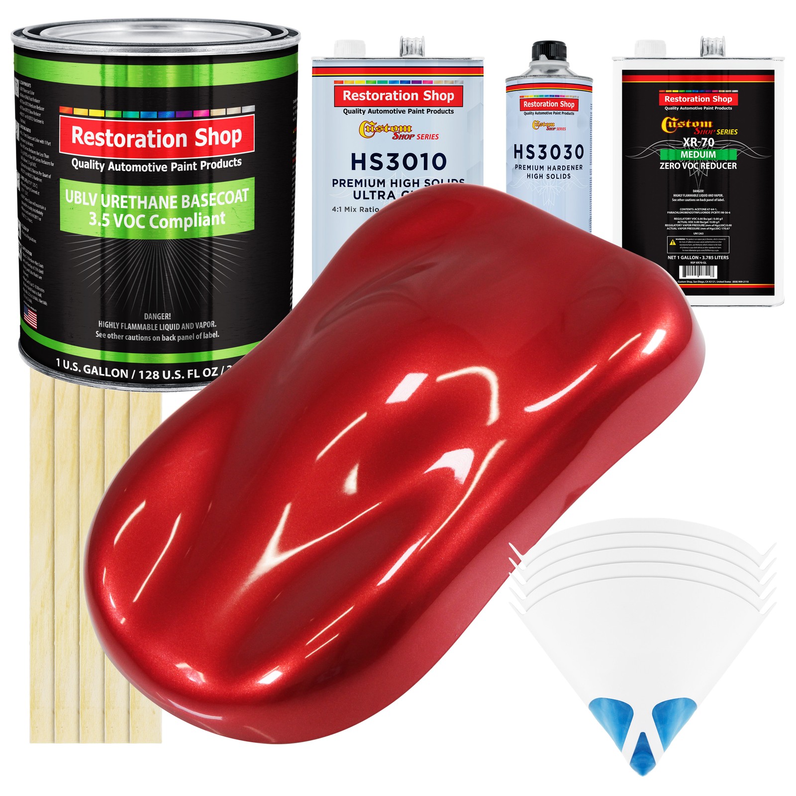 Firethorn Red Pearl Premium Gallon Kit Low VOC URETHANE BASECOAT Auto Paint Kit