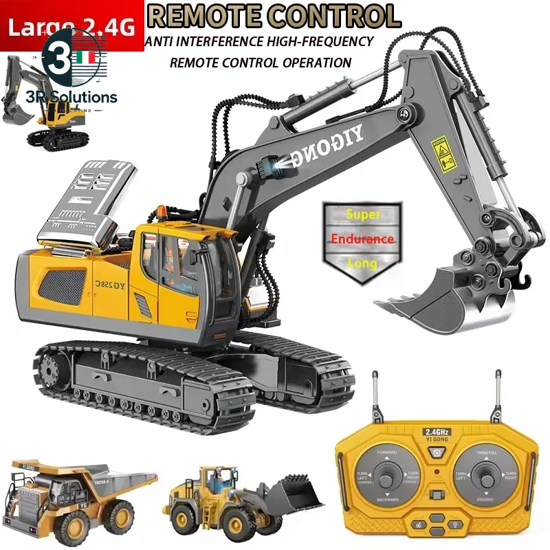 Nuovo RC Escavatore Di Controllo Remoto Camion in Lega 2.4G RC Crawler Ingegneri - Immagine 2 di 4