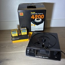 Kodak Carousel 4200 35mm Slide Projector w/ Remote Control, Black Works Clean