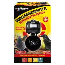 Weitech Bird Scarer To Vor Damages Though - With LED Lichtblitzen And Acoustic