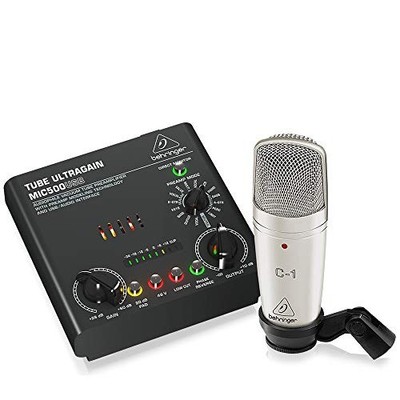Behringer VOICE STUDIO Complete Recording Bundle with Studio Condenser Mic Tube