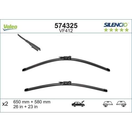 Wischblatt Valeo 574325 Silencio Flat Blade Set FüR Mercedes Benz Mercedes Benz-image