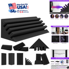 Bass Traps - 12 Pcs 4 X 4 X 12 Inches Dense Thick Studio Bass Foam Corner, Acous