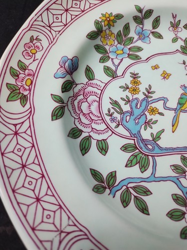 10 Vintage Adams Calyx Ware Singapore Bird 8" Salad Plate - Picture 12 of 17