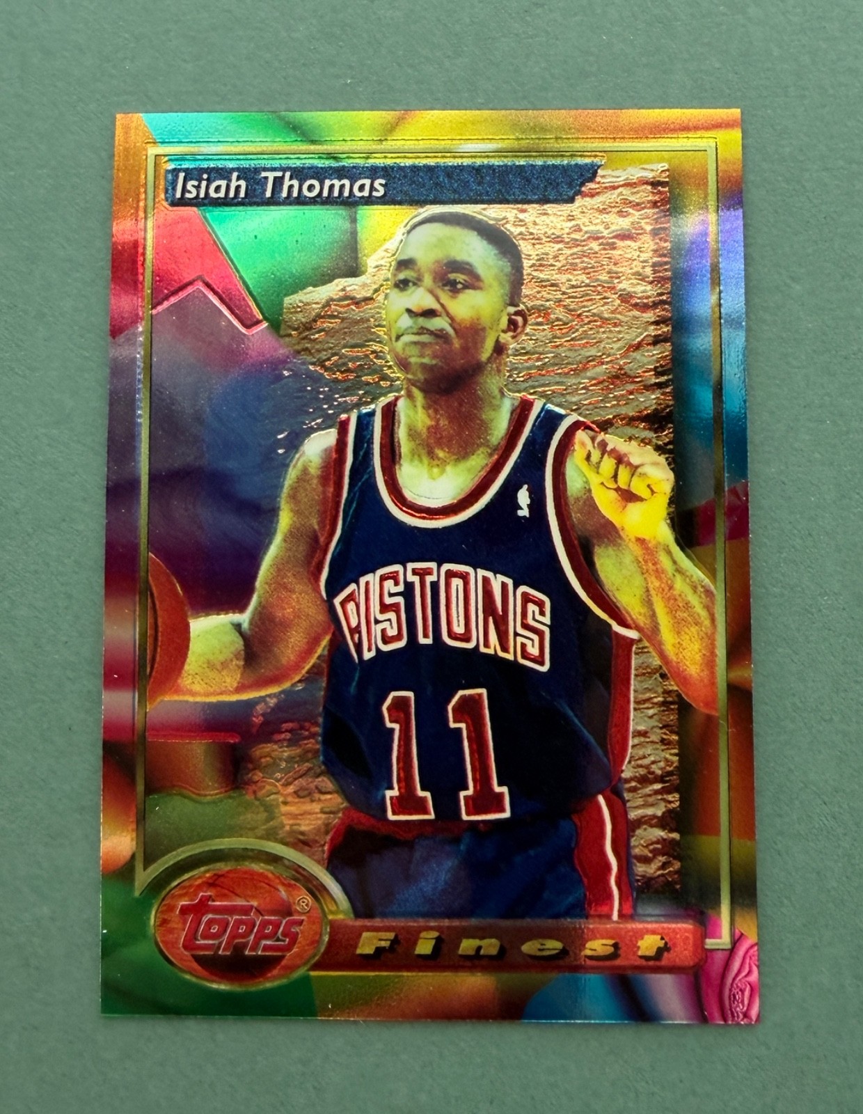 1993-94 Topps Finest Basketball Isiah Thomas #87 Detroit Pistons