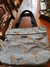 Island Aloha Wear Reversible Large Tote Tropical Shoulder Bag Made In Hawaii USA