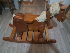 Vintage Amish Made Wooden Rocking Horse