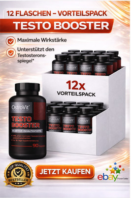 12x OstroVit Testo Booster 90 Kapseln Vegan Zink Magnesium B6 Vorteilsbox