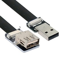NFHK USB 2.0 Type-A Male to Female Extension Data Flat Slim FPC Cable for FPV...
