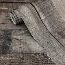 Gray Shiplap Peel and Stick Wallpaper Wood Contact Paper 17.7”X 120” Distressed