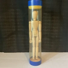 Vintage Wooden Posable Artist Mannequin – 13" Figure – Art Reference Model