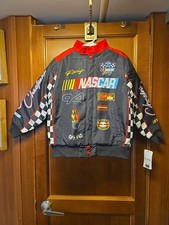 Nascar racing boys bomber jacket size 8 black And Red 94 New With Tags