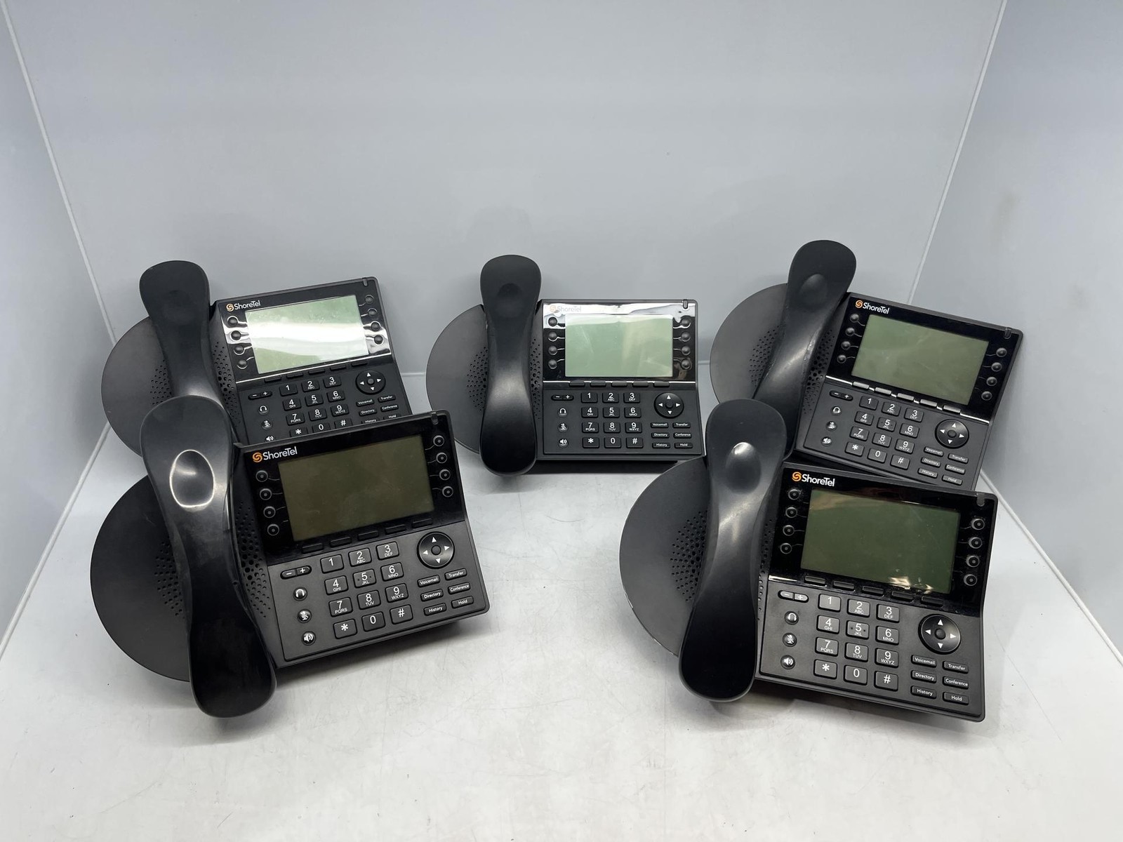 Lot of 5 Used ShoreTel / Mitel IP480 VoIP Office Phones
