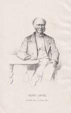 Henri Lecoq Botanico Francese Ritratto Litografia Morren
