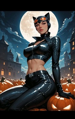 2.5x3.5'' Fan Art Glossy Print aceo Cattoon Waifu/Comic. Selina. Catwoman