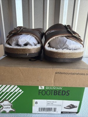 White Mountains Foot Bed Helga Sandals Women Size 8