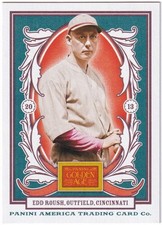 2013 Panini Golden Age Edd Roush White Border SP Parallel Base Card #20