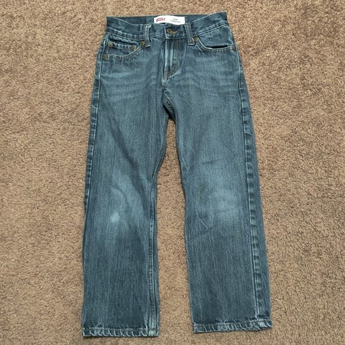 Vintage Levis Jeans Juniors Boys Kids Size 8 Reg 24 x22 Blue Denim 514 Distress
